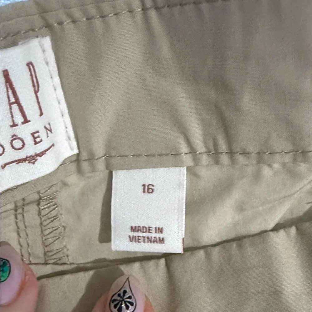 GAP Doen Wide leg Khaki Trousers - Picture 3 of 4